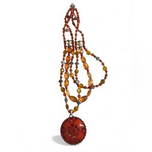 2007 Avon Pierced Spice-Colored Pendant Necklace